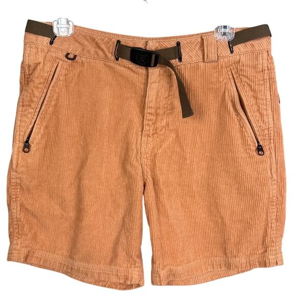 Roark Men's Campover Cord Shorts Tan Built In Belt Size 30 Gorpcore Outdoor - Picture 1 of 12